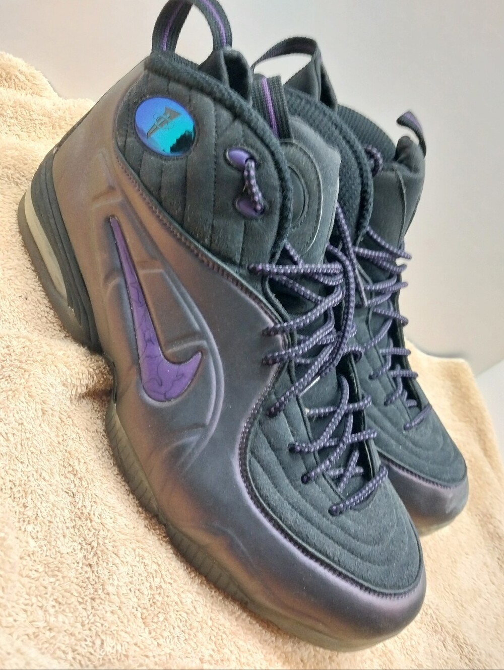 Nike Half Cent  Black and Purple Men's High-Top Sneakers